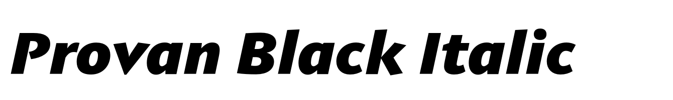 Provan Black Italic